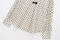 OUWU- Camisas De Lunares Para Mujer, Blusas De Gasa Con Lazo Blanco Para Mujer, Camisas Y Blusas Semitransparentes Con Botones Para Mujer, Tops De Manga Larga - details 5