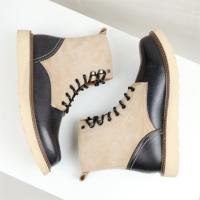 Botas de plataforma versátiles de moda retro americana de cuero botas de herramientas - details 1