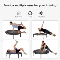 Mini trampolín plegable, trampolín de ejercicio con mango ajustable, trampolín reboteador para adultos fitness, trampolín interior - details 9