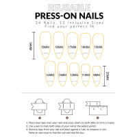 Uñas postizas desnudas con punta blanca, material seguro de larga duración, resistente al agua, para ir de compras, viajar y salir - details 3