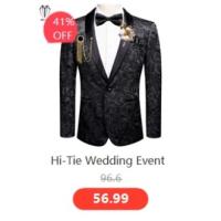 Chaleco de seda sólida para hombre, corbata de color champán, rosa, azul, verde, morado y rojo, gemelos de pañuelo, clips formales para boda y negocios - details 75