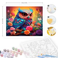 RUOPOTY-Cuadro de animales coloridos con números, pintura acrílica sobre lienzo, regalo personalizado, 40x50cm - details 4