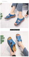 Sandalias de suela gruesa para mujer, zapatos a la moda, talla 44, 43, Color sólido, 2024 - details 7