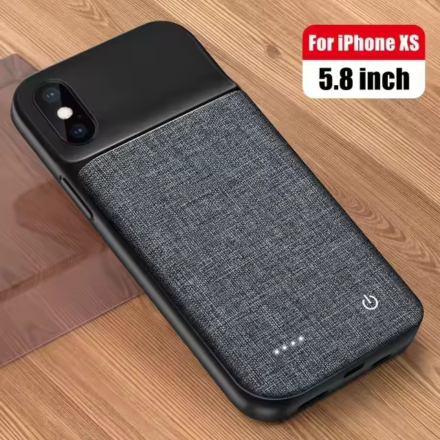 Funda Cargador De Batería Para IPhone 11 12 Pro Max XR XS Max, Funda De Carga Externa, Banco De Energía Portátil Para IPhone 13 Pro Max. - 1
