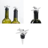 Tapón de botella de silicona para almacenamiento de vino, tapón giratorio, avión creativo, reutilizable, sellado, champán, regalos - details 3