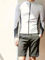 Traje de baño para hombres, de secado rápido de ajuste ceñido traje de buceo, chaqueta de compresión con cremallera de manga - details 0
