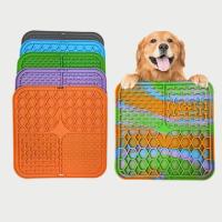 Estera de silicona para lamer mascotas, plato de comida lenta para mascotas, distracción de baño para perros, succionador de silicona para perros, suministros de alimentación para entrenamiento de alimentos para perros - details 1