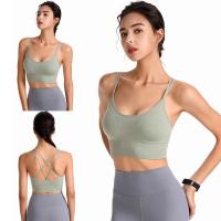 1 unidad de sujetadores deportivos de algodón para mujer, Sujetador deportivo liso con realce para trotar, gimnasio, Sujetador deportivo para mujer, ropa interior para chica, Fitness, correr, Yoga, Top deportivo - details 10