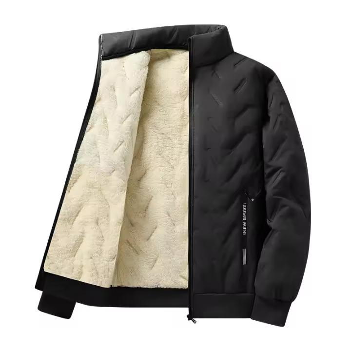 Chaqueta acolchada cálida para hombre, abrigo de lana con cuello alto, ropa de abrigo, ropa de invierno, 6XL, 7XL - 1