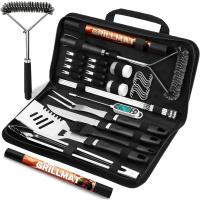 Juego de Accesorios para Parrilla de Barbacoa de Acero Inoxidable 31 Herramientas Resistentes para Hombres y Padres Regalo Perfecto para el Día del Padre - details 0