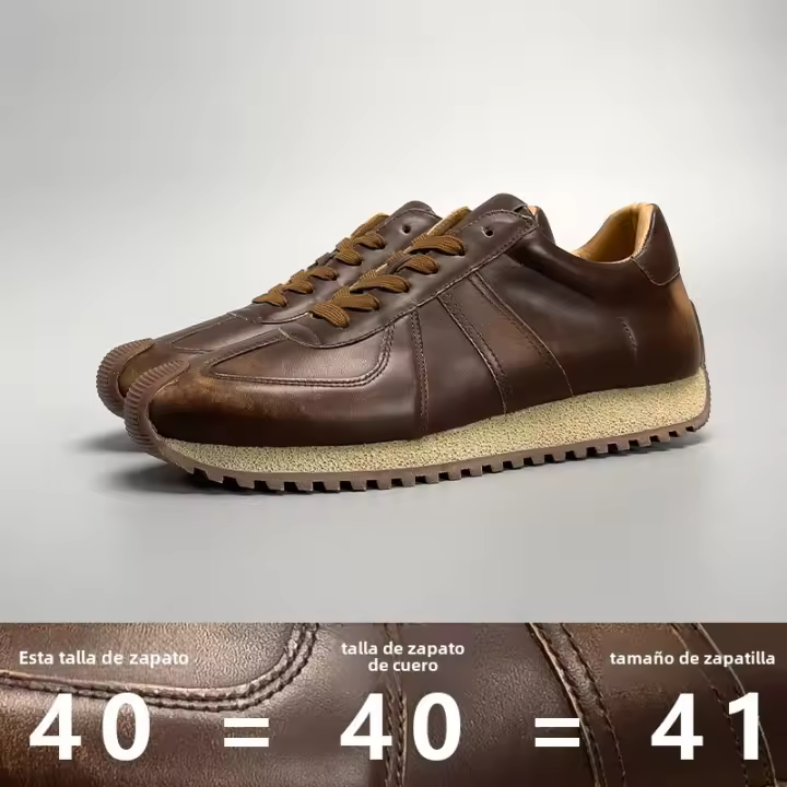 Zapatillas Deportivas de Cuero de Vaca de Alta Gama Calzado Casual para Hombres - 1