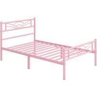 Cama Individual con Espacio Bajo Marco Metal Altura 32 cm Cama Individual con Cabecera para Colchón de 90 x 190 cm Blanco - details 90