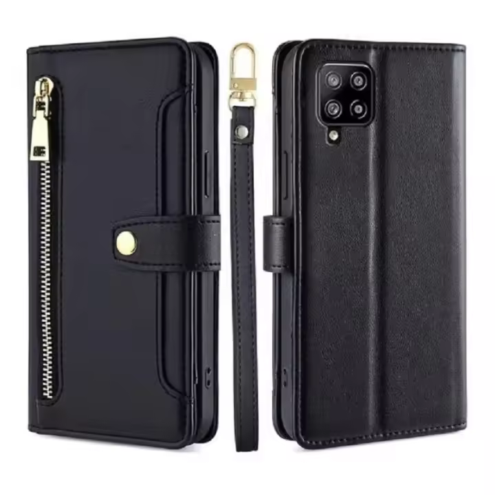 Funda de teléfono de cuero magnética multifuncional para Galaxy A42, funda protectora con cremallera, 5G, de moda - 1
