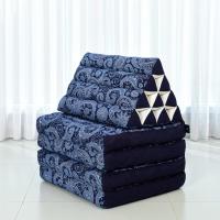 Cómodo Colchón De Suelo con Cojín De Lectura, Futón Japonés, Cama Plegable O Esterilla De Masaje Tailandés, 170 x 53 cm, Azul Claro - details 49