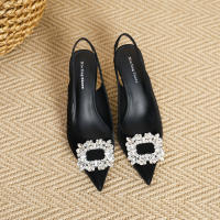 Nuevos tacones altos con correa y hebilla cuadrada de diamantes brillantes para fiesta - details 19