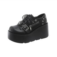 Night Knight Original Martin Boots Spice Girl Cabeza redonda de suela gruesa Super Cool Botas cortas Hebilla Botas Martin decorativas con cordones - details 16