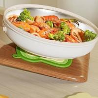 Tapete para tazas 3 en 1 duradero, tapete antideslizante desmontable para sartenes, manteles individuales de silicona antiescaldaduras resistentes al calor para la cocina del hogar - details 5