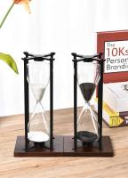 Temporizador de alta gama de 30 a 60 minutos, reloj de arena de cristal de arte Retro, adornos para el salón, regalo - details 12