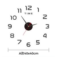 Reloj de pared silencioso DIY 3D de gran tamaño, negro/dorado/plateado, reloj adhesivo de pared moderno y sencillo sin perforaciones - details 2