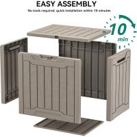 Caja de Almacenamiento de Resina Impermeable 31 Galones Ideal para Almohadas, Equipo de Jardín - details 6