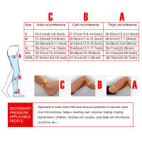 1Pair Thigh High Footless Compression Stockings Medical 20-30 MmHg Gradient Compression Leg Support for Varicose Veins Swelling - details 16