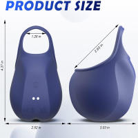 Anillo Vibrador para Pene con Control Remoto, Impermeable, con Masajeador de Testículos, Estimulador de Bolas, Funda Vibrante con Pulsaciones, Anillo para Pene y Escroto, Retrasa la Eyaculación, Orgasmo, Juguetes Sexuales para Adultos - details 1