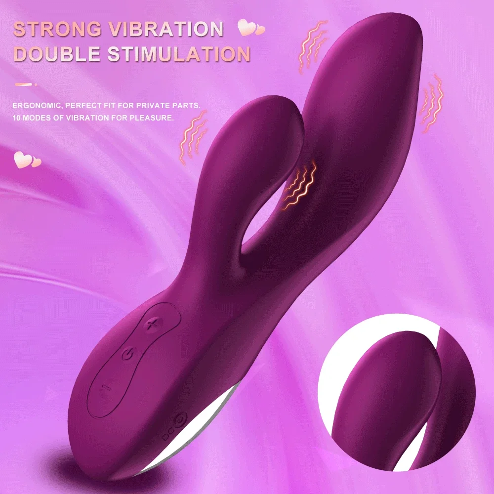 Potente consolador vibrador para mujer, vibrador de conejo con punto G, potente consolador, vibrador de conejo con punto G, estimulador de clítoris y pezón, masajeador vaginal, juguetes sexuales para adultos para mujer - details 9