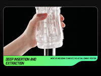 Dispositivo de entrenamiento Manual de avión transparente para hombres, taza de masturbación ergonómica, lavable, son juguetes sexuales - details 7