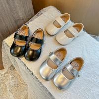 Zapatos de cuero para niños y niñas, zapatillas versátiles informales antideslizantes de fondo suave de princesa de estilo coreano, a la moda, novedad de otoño, 2024 - details 1