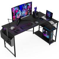 Mesa en Forma L de 100x70 cm, Estantes de Almacenamiento, Esquina Reversible, Escritorio Gaming Mesa Gamer Desk - details 0