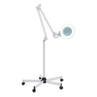 5 lupas dioptrías, lámpara cosmética de trabajo, lámpara de lupa cosmética LED con soporte, lupa de pie para salón de belleza, esteticistas y aficionados - details 12