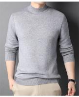 2024 nuevos suéteres de cachemira de medio cuello alto para hombres, jerseys de punto para hombres jóvenes, suéter delgado para hombres - details 3