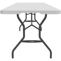 Mesa rectangular plegable blanco efecto granito 185x76x74 cm (92105) - details 16
