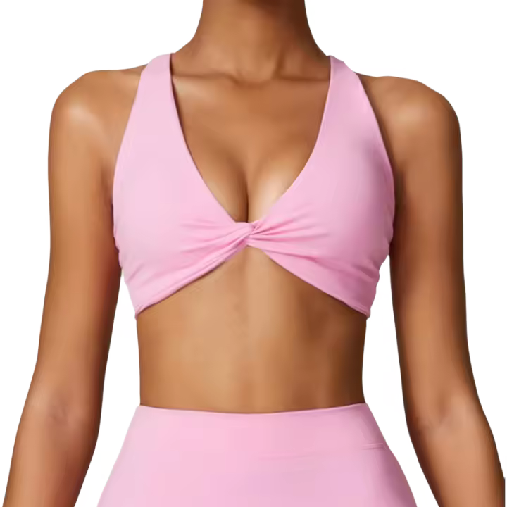 Sujetador deportivo push-up con tiras cruzadas para mujer, top corto para yoga, gimnasio, fiess, transpirable - 1