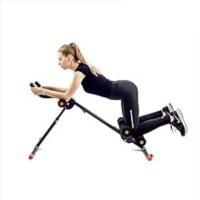 woman working out with fitness bench