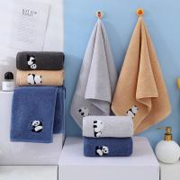 Toalla facial de algodón con bordado de Panda para adultos, toallas de ducha de mano pura absorbente, limpieza de cabello, baño, hogar y Hotel - details 1