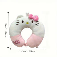 1pc Una linda almohada de peluche en forma de U de Hello Kitty - Suave, adecuada para viajes, descanso de oficina, siesta familiar, Navidad, Día de San Valentín, Día de Acción de Gracias, regalo de cumpleaños para novia - details 4