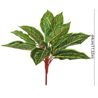 13 hojas artificiales de Scindapsus, elegantes y realistas hojas de plantas verdes falsas, plantas grandes de plástico simuladas - details 0
