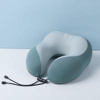 Almohadas de viaje en forma de U de rebote lento, bolsas de almacenamiento, cojín de soporte para el cuello de espuma, refrigeración, protección del cuello de 360 grados, almohada para dormir - details 7