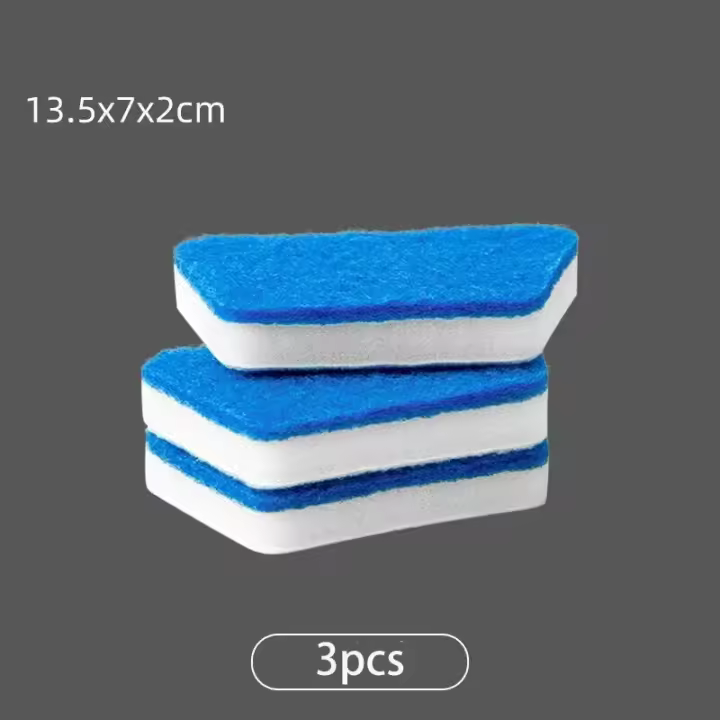 Cepillo de Pared de Baño Multifuncional con Mango Largo Cepillo de Esponja Desmontable para Azulejos de Baño Herramientas de Limpieza para el Hogar - 1