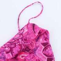 BUNO-vestido elegante fino con tirantes y lazo en la espalda, vestidos largos con diseño sin espalda, novedad de verano 2025, ropa de playa estampada para mujer - details 4