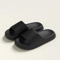 Zapatillas de casa sólidas de suela gruesa: toboganes interiores antideslizantes de verano para mujer, zapatillas de baño para hombres y mujeres - details 3