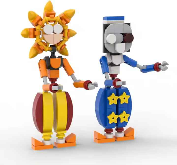 Figura de acción de Freddy Security Breach, Kit de construcción, Five Nights Spring Trap/Chica/Freddy, modelo de juego de terror, Juguetes - 1
