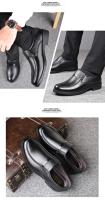 Zapatos de vestir para hombre, zapatos formales de piel italiana de cuero Original para hombre, zapatos masculinos sociales de lujo informales elegantes para negocios - details 2