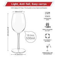 Copas de Vino de Plástico Tritan Premium MICHLEY Transparentes, Desechables, Ideales para Hogar, Camping, Fiestas Paquete de 2/4/6 - details 0