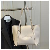 2 unids/set de bolsos de mano versátiles para mujer, bolso de mano de gran capacidad de cuero Pu, bolso de hombro Simple de color sólido - details 5