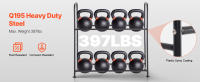 SucceBuy Estante para almacenamiento de neumáticos, soporte para neumáticos de acero de 2 estantes, altura ajustable, capacidad para 8 neumáticos, taller de garaje, capacidad de carga de 180 kg - details 1