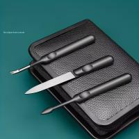 Professional Manicure and Pedicure Kit with Leather Travel Case - Perfect Gift for Men and Women - details 1