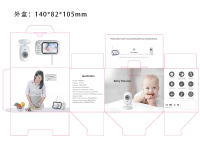 ABM600 Monitor de bebé 3,5 pulgadas cámara de Monitor de bebé LCD 2,4G madre chico Audio bidireccional cámara de vigilancia de niñera regalo de vídeo seguro - details 13