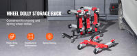SucceBuy Porta carritos para coche, 360 ° Ruedas giratorias, trinquete hidráulico, capacidad para 4 plataformas rodantes, soporte de almacenamiento resistente para plataformas rodantes - details 0